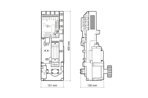 NKSL400 naked sliding - pohon Nice Robus pro vrata ve sloupku